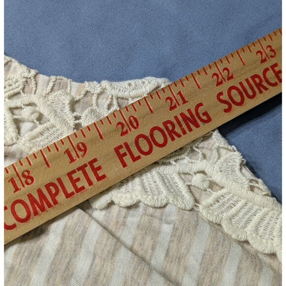 Style & Co Womens XL Island Getaway Rail Stripe Sleeveless Tunic With Lace Yoke - Picture 8 of 9